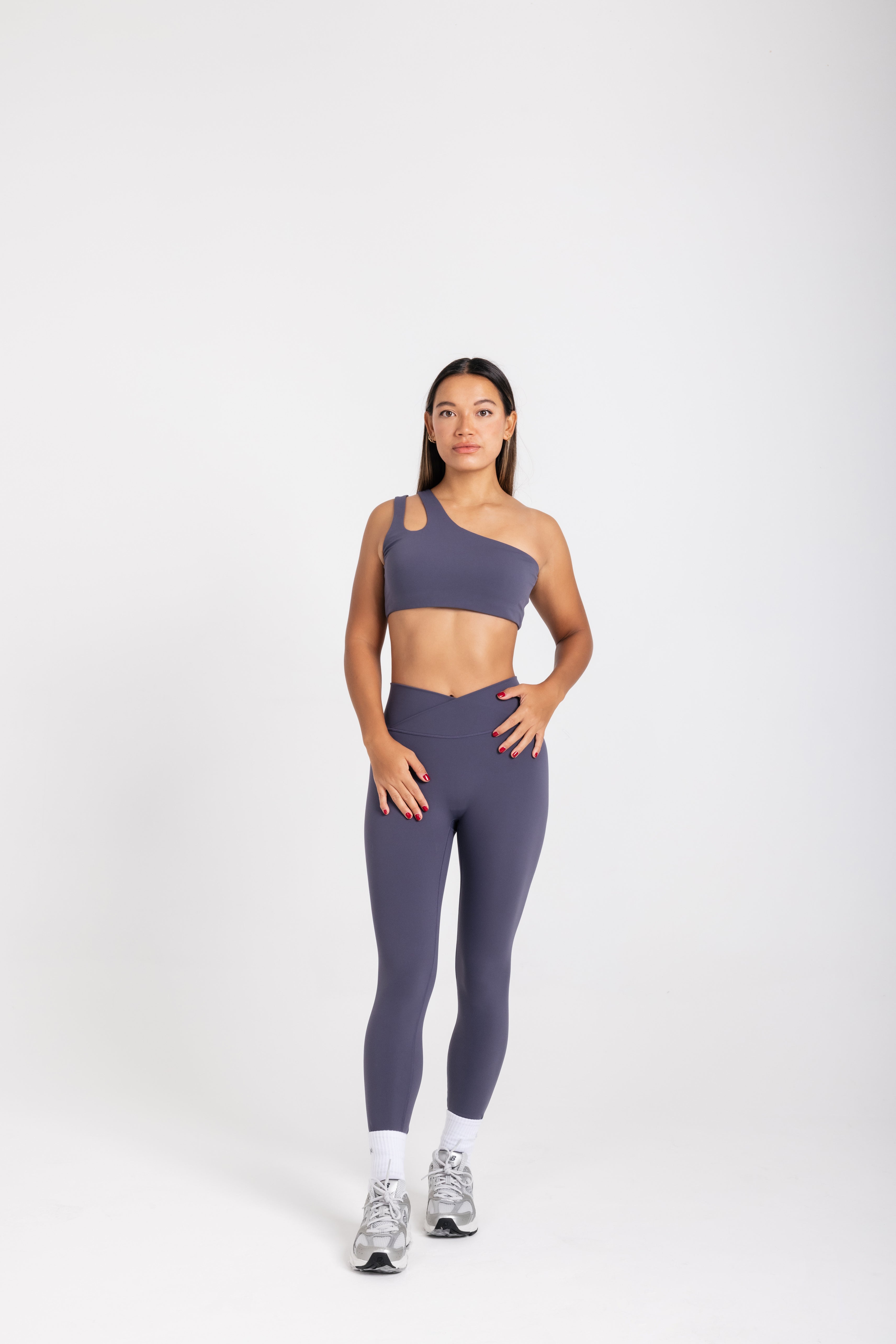 Feel Good One Shoulder Bra, Mist Blue