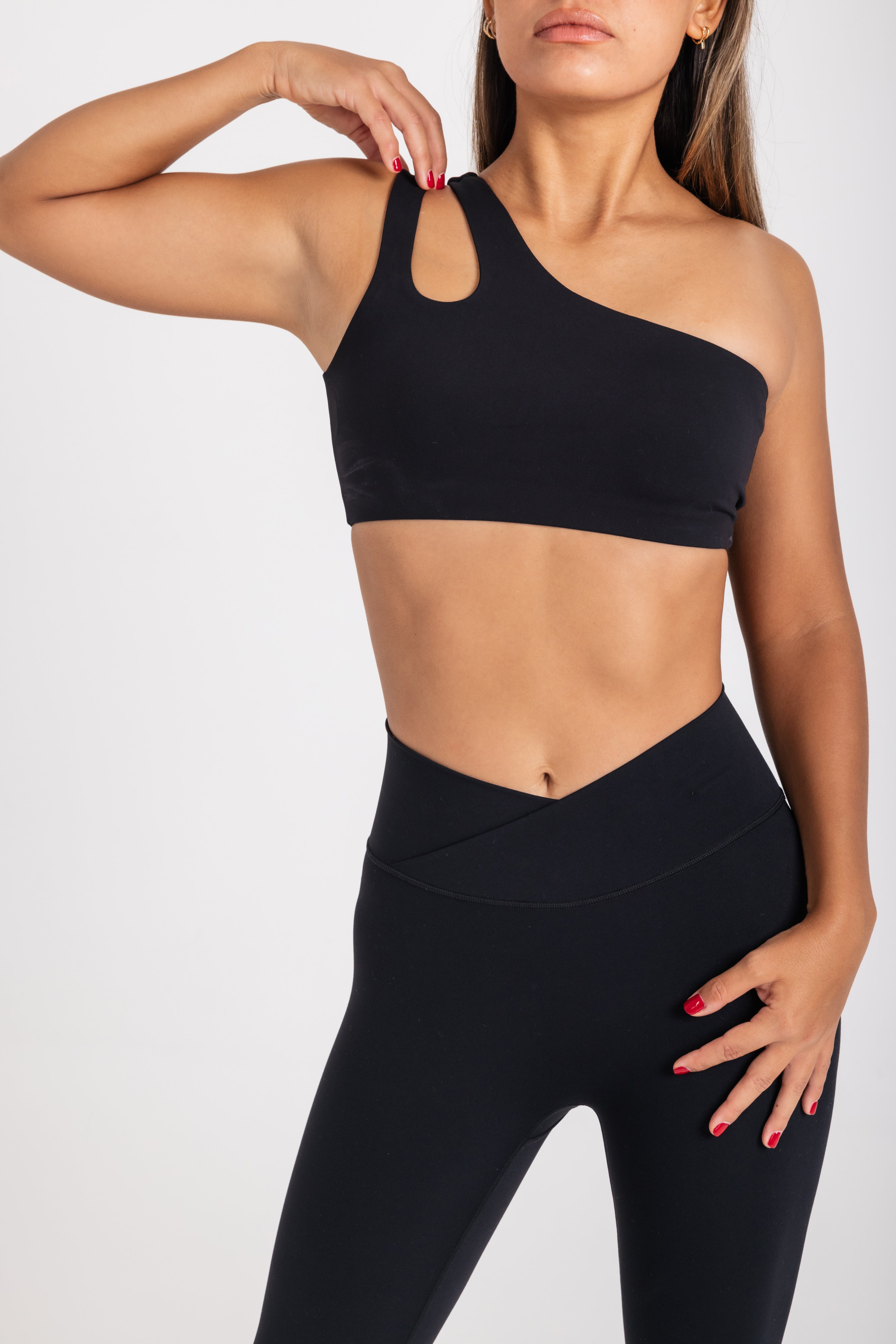 Feel Good One Shoulder Bra, Black