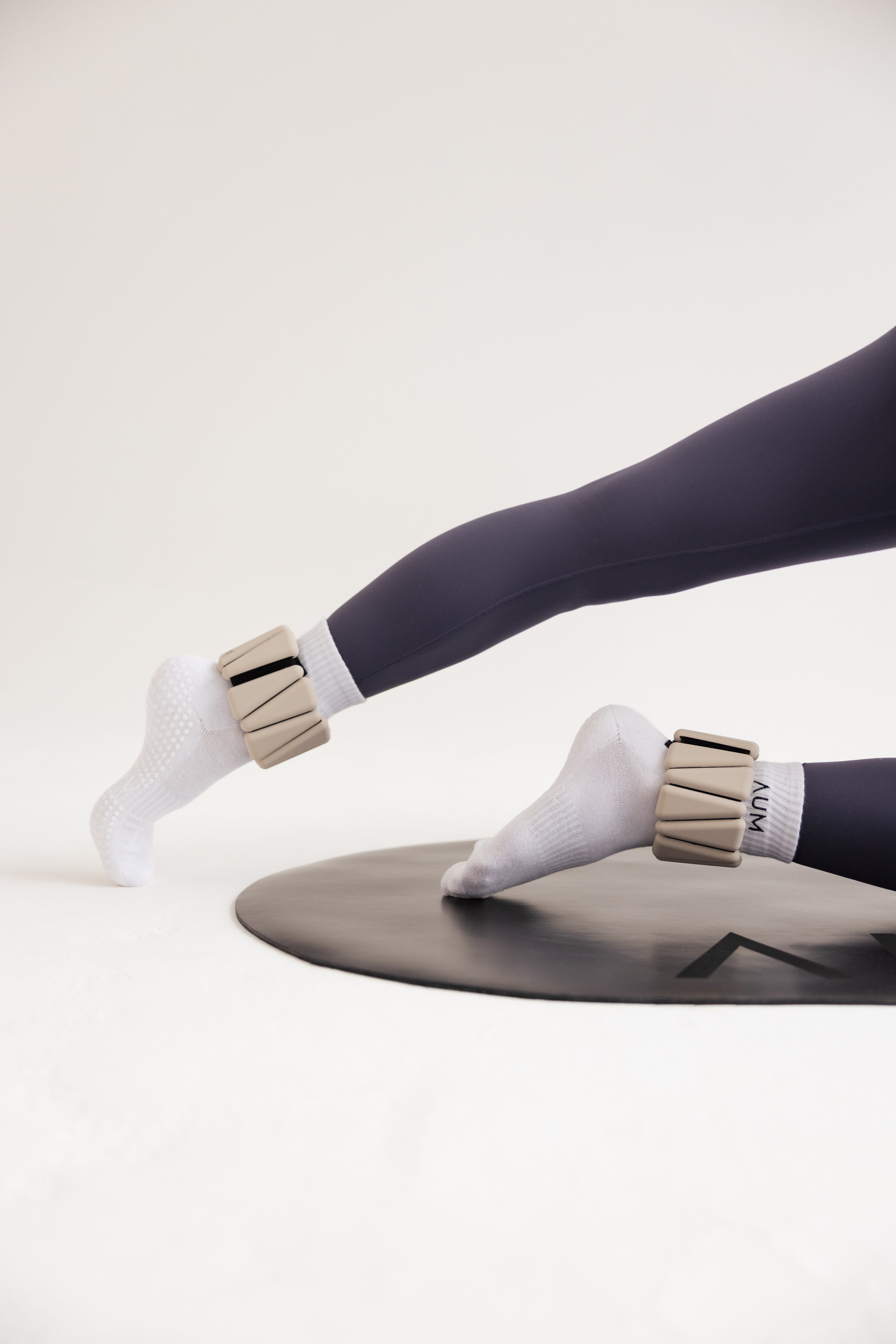 The AUM Grip Socks, White
